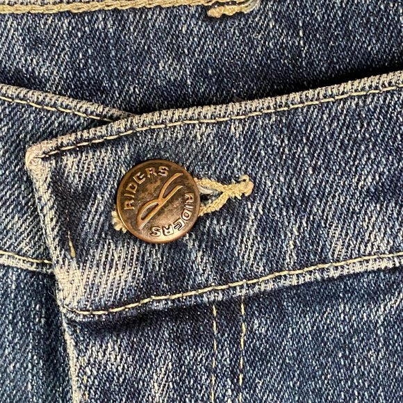 Riders Jeans Womens 10 Classic Straight leg Jeans dark Blue wash denim y2k - Picture 4 of 10